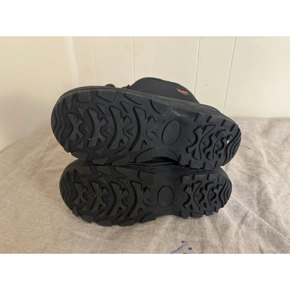 Suedi Mens Black Winter Snow Boots Mid Calf Waterproof Rubber Shell XZ32CP Sz 6